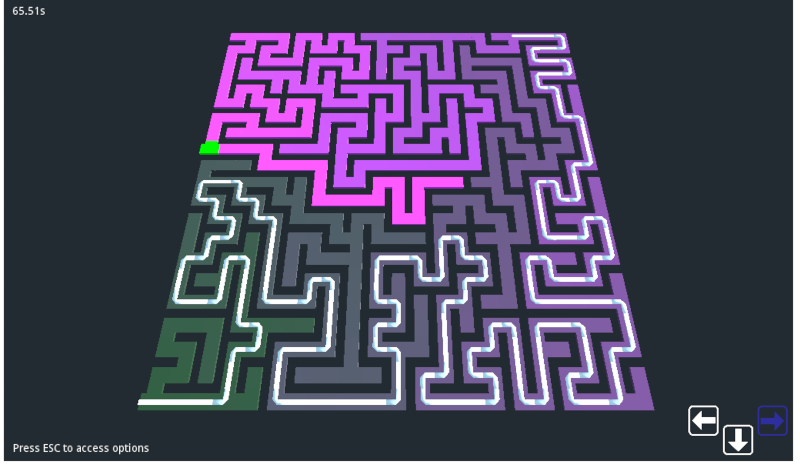 Labyrinthe en cours de résolution